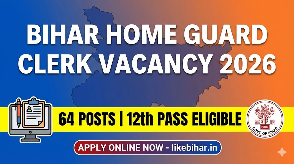 Bihar Home Guard Clerk Vacancy 2026